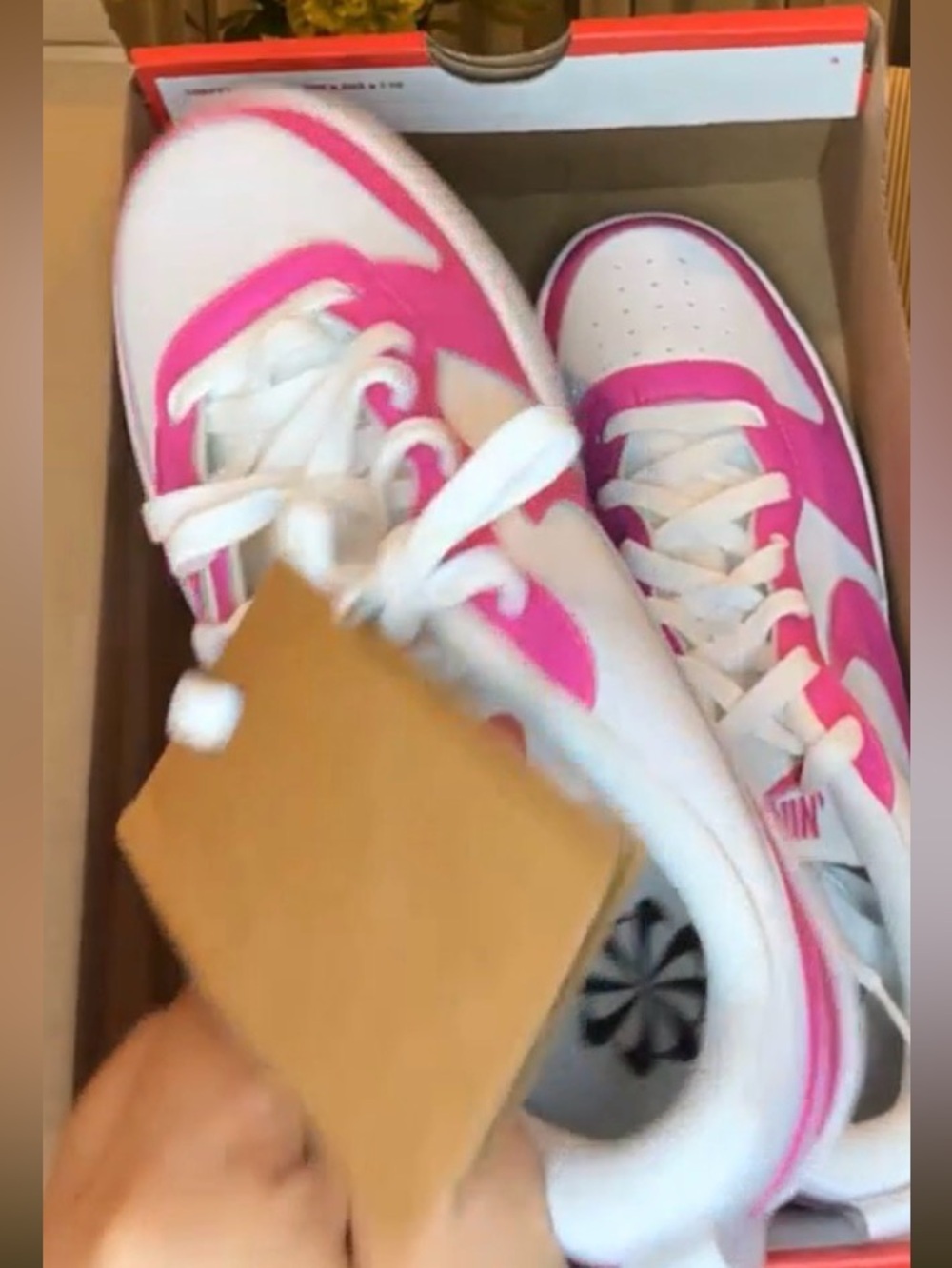 Nike Women’s Low-Top Sneakers — White & Hot Pink - Picture 3 of 3